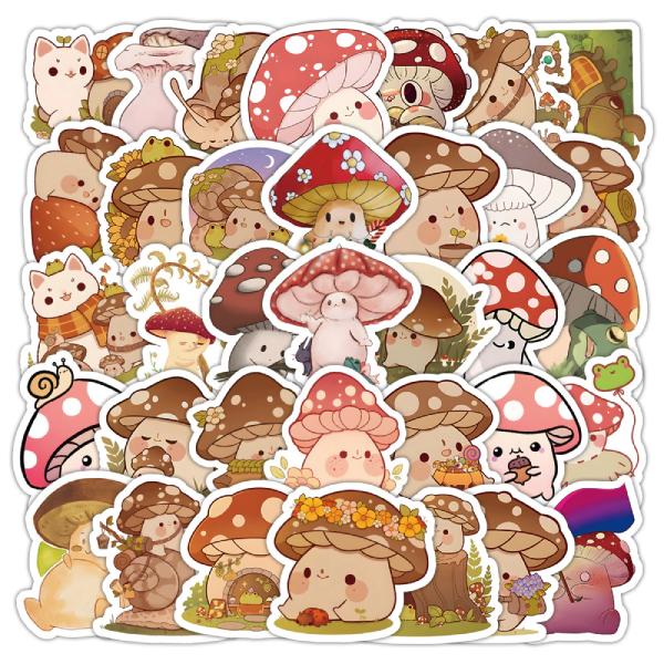 In Hoa Long nhận thiết kế và in ấn Bộ Sticker Hình Nấm lấy ngay