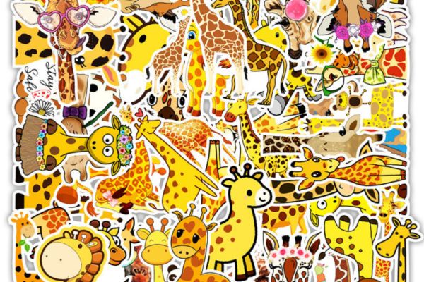 Bộ sticker hươu cao cổ đẹp, chất lượng cao