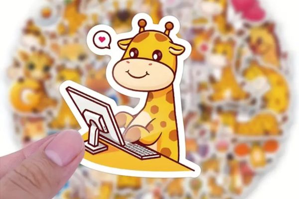 Bộ sticker hươu cao cổ đẹp, chất lượng cao