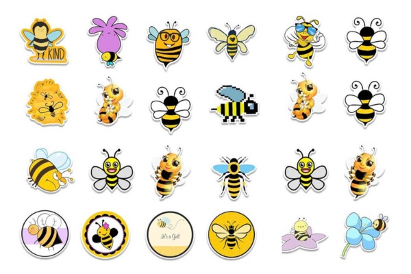 Bộ sticker ong vàng dễ thương