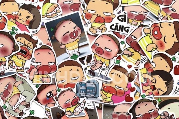 Bộ sticker quỳnh aka đẹp, chất lượng cao