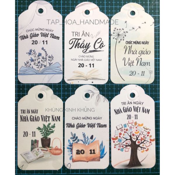 In tag treo ngày nhà giáo đẹp, thiết kế theo yêu cầu