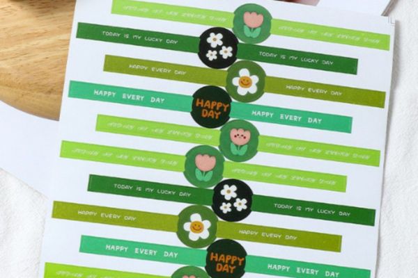 Tem dài dán hộp bánh đẹp, chất lượng cao