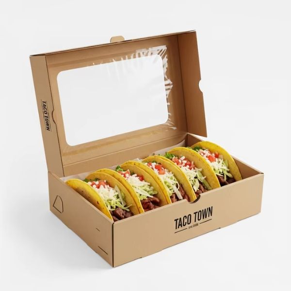 In hộp giấy đựng bánh tacos giá rẻ, mẫu đẹp