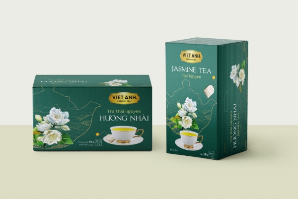 In Hoa Long nhận thiết kế và in hộp đựng trà hoa nhài nắp gài