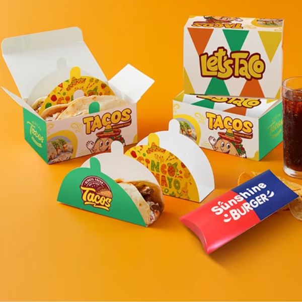 In hộp giấy đựng bánh tacos giá rẻ, mẫu đẹp