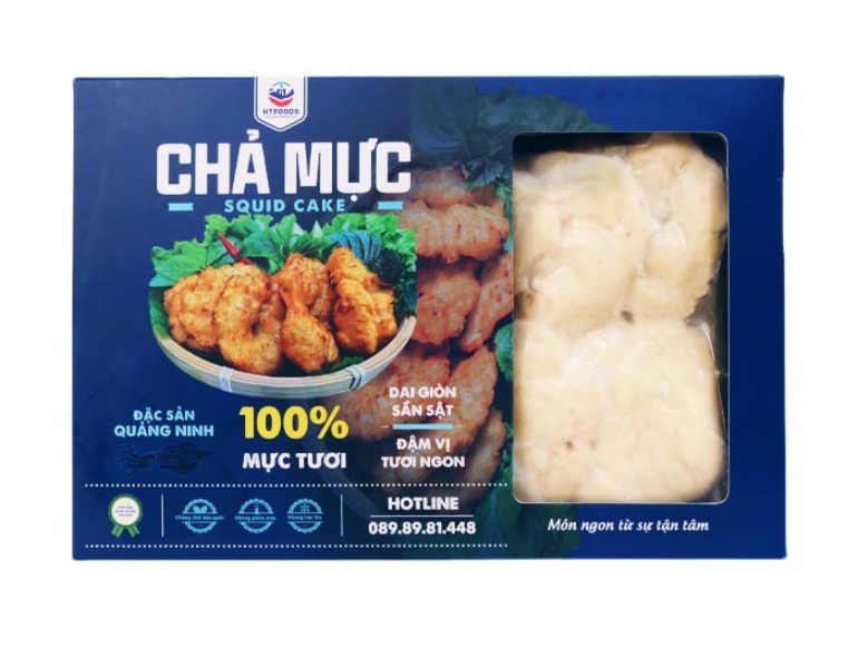 In hộp giấy đựng chả mực đẹp mắt