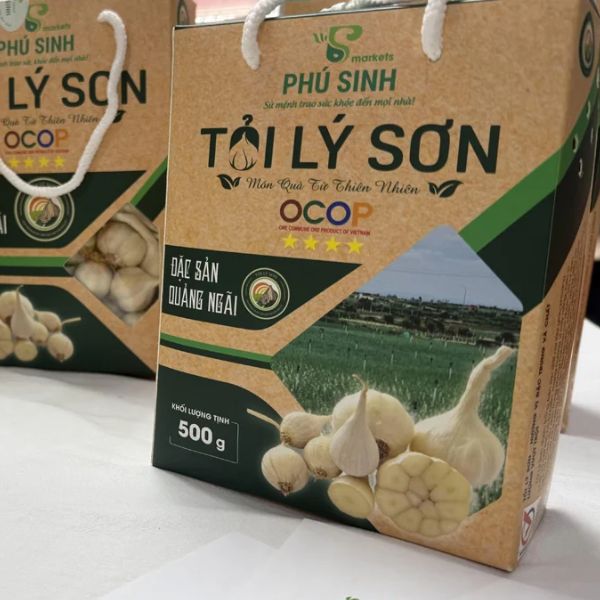 In hộp giấy đựng tỏi Lý Sơn theo yêu cầu