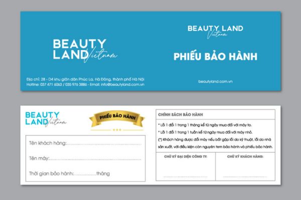 In phiếu bảo hành camera đẹp, thiết kế theo yêu cầu