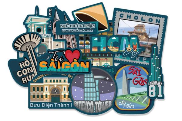 Sticker địa danh Việt Nam đẹp, thiết kế theo yêu cầu