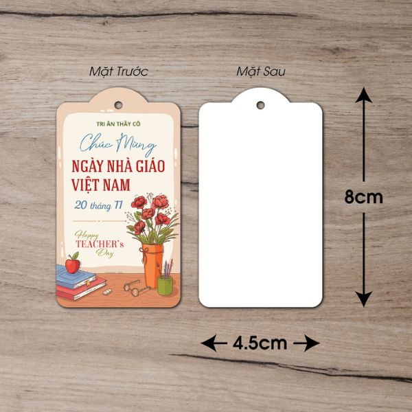 In tag treo ngày nhà giáo đẹp, thiết kế theo yêu cầu