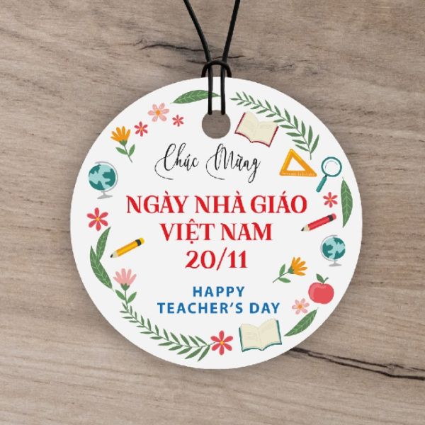 In tag treo ngày nhà giáo đẹp, thiết kế theo yêu cầu