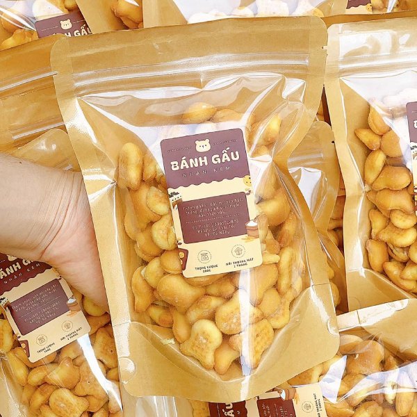 In Hoa Long nhận in tem nhãn bánh gấu giá rẻ