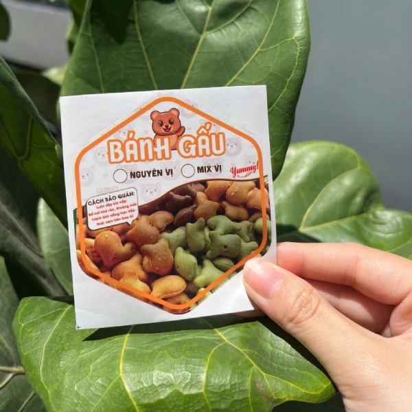 In Hoa Long nhận in tem nhãn bánh gấu chuyên nghiệp