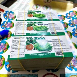 In tem nhãn vỏ bưởi sấy đẹp, giá rẻ, chất lượng cao