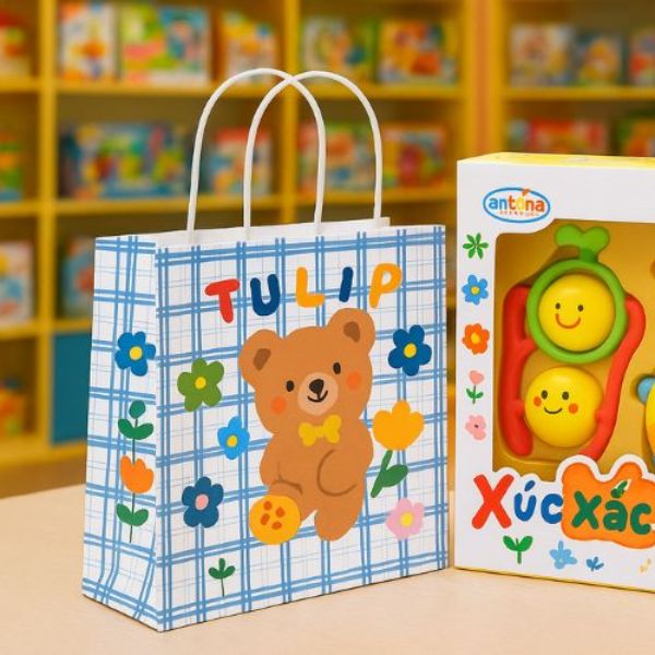 In túi giấy đựng đồ chơi đẹp, thiết kế theo yêu cầu