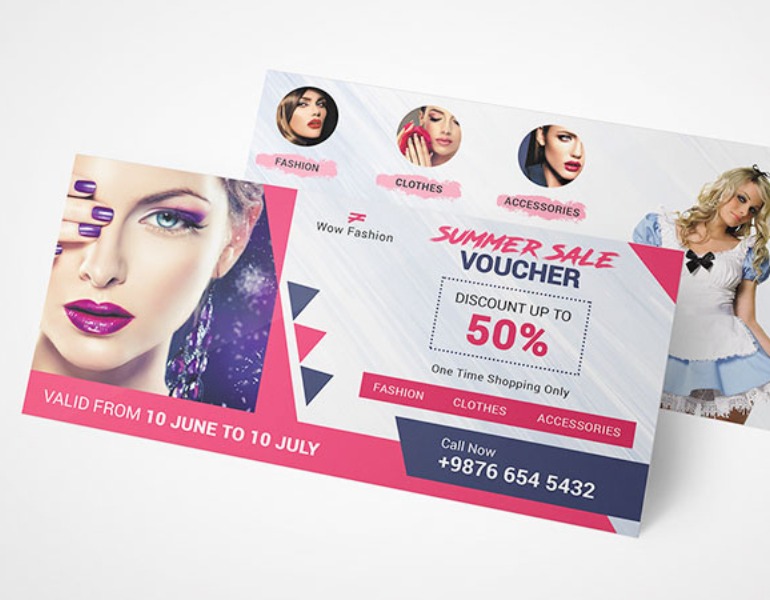 In voucher thời trang đẹp mắt