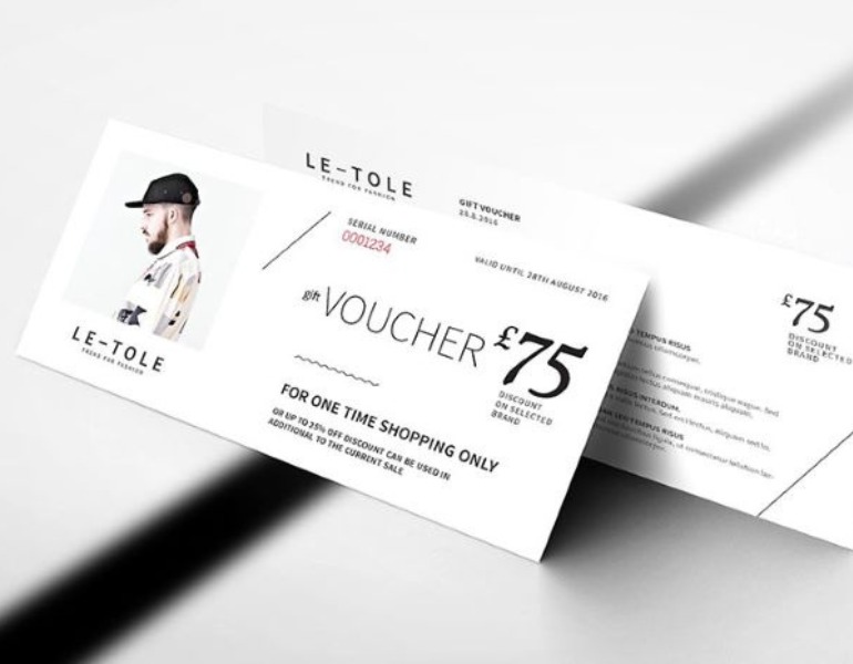 In voucher thời trang nam