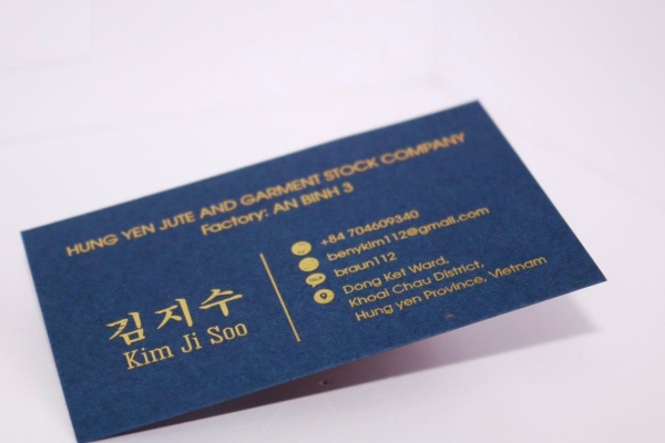 Mẫu card visit ép kim nổi bật