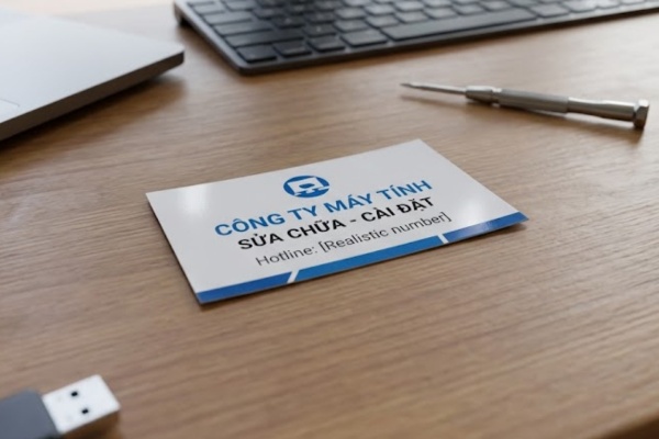 Mẫu card visit máy tính tối giản