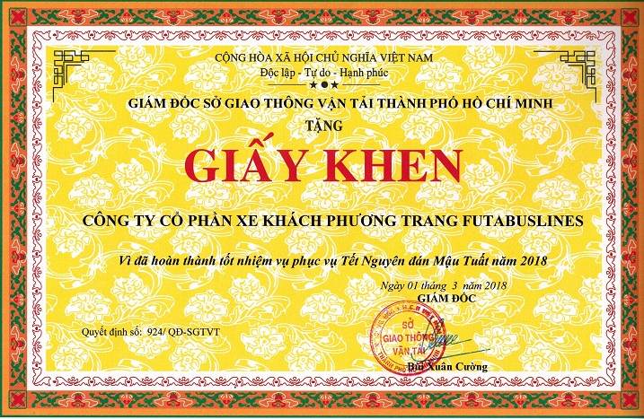 In Hoa Long nhận thiết kế và in ấn mẫu giấy khen chất lượng