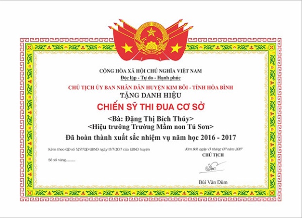In Hoa Long nhận thiết kế và in ấn mẫu giấy khen chuyên nghiệp
