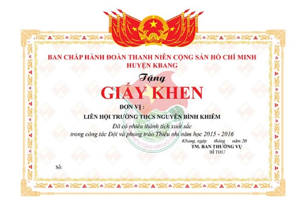 In Hoa Long nhận thiết kế và in ấn mẫu giấy khen giá rẻ