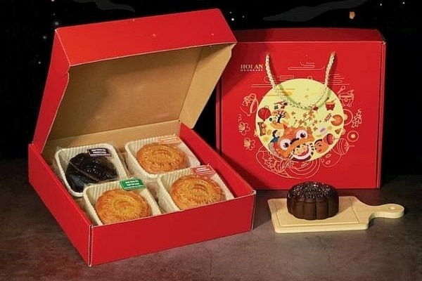 Mẫu hộp bánh trung thu nắp gài tinh tế