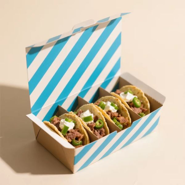 In hộp giấy đựng bánh tacos giá rẻ, mẫu đẹp