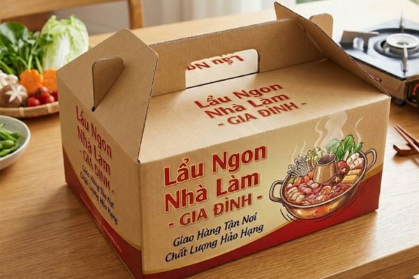Mẫu hộp giấy đựng lẩu đẹp, giá rẻ, chất lượng cao