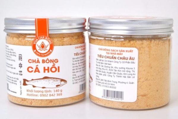 Mẫu in tem nhãn ruốc cá hồi chuyên nghiệp