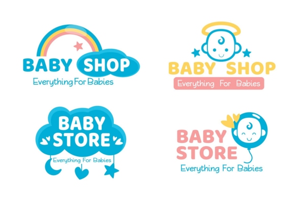 Mẫu logo shop quần áo trẻ em đẹp mắt