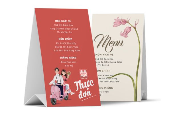 In Hoa Long nhận thiết kế và in ấn mẫu menu để bàn cao cấp