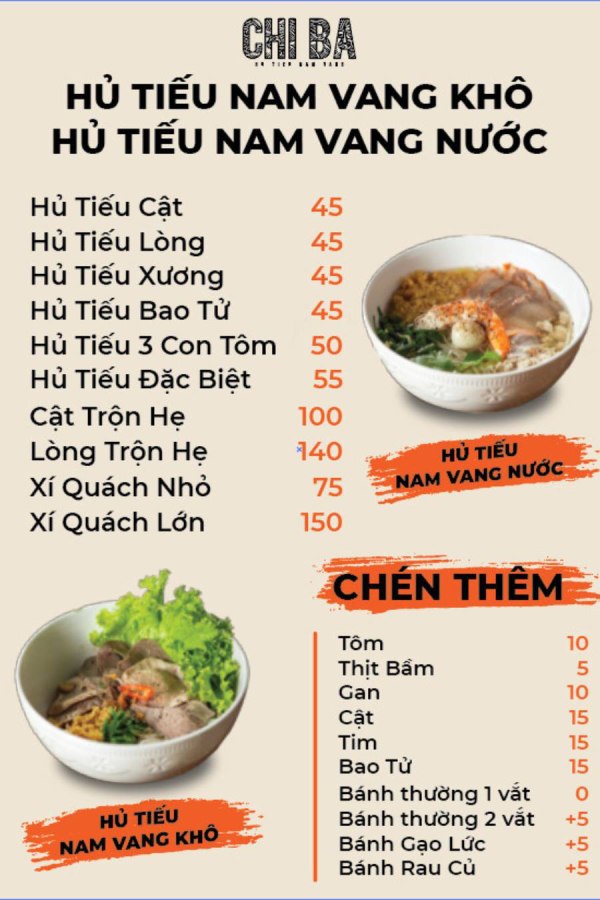 In Hoa Long nhận thiết kế và in ấn mẫu menu quán hủ tiếu chuyên nghiệp