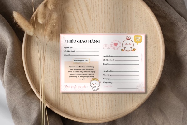 In Hoa Long nhận thiết kế và in ấn mẫu phiếu giao hàng cao cấp