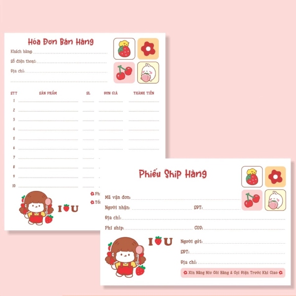 In Hoa Long nhận thiết kế và in ấn mẫu phiếu giao hàng đẹp