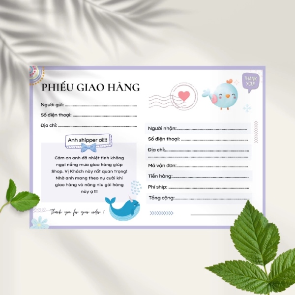 In Hoa Long nhận thiết kế và in ấn mẫu phiếu giao hàng sang trọng