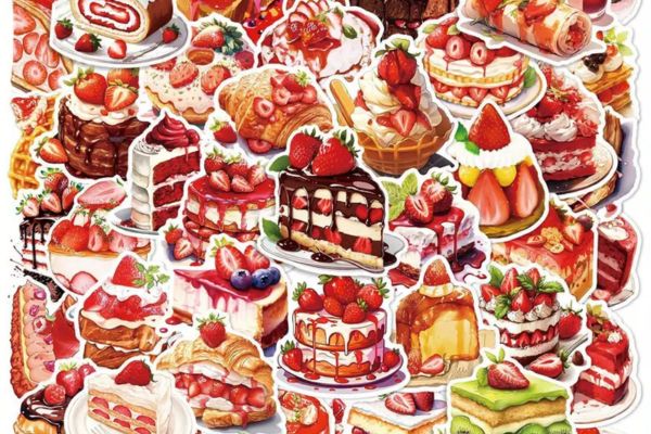 Mẫu sticker bánh ngọt đẹp, chất lượng cao