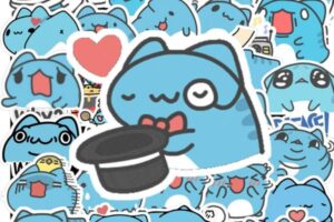 Bộ sticker capoo đẹp, thiết kế theo yêu cầu
