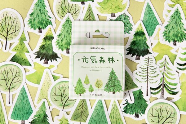 Bộ sticker cây cối đẹp, thiết kế theo yêu cầu