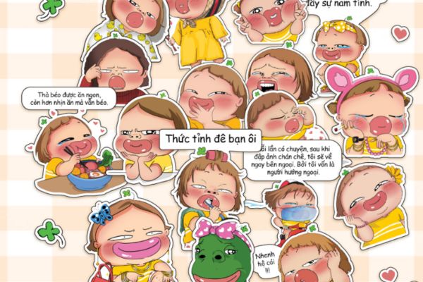 Bộ sticker quỳnh aka đẹp, chất lượng cao