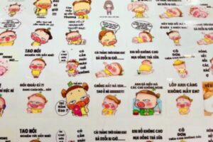 Bộ sticker quỳnh aka đẹp, chất lượng cao
