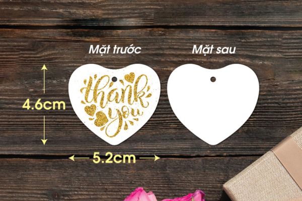 Mẫu tag treo hình trái tim đẹp, chất lượng cao