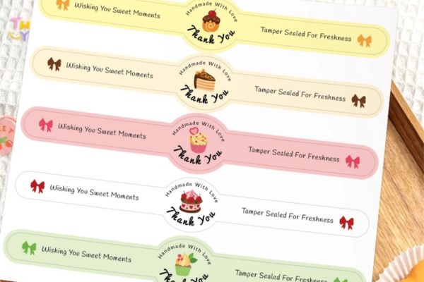 In tem dán bánh tiramisu giá rẻ, thiết kế theo yêu cầu