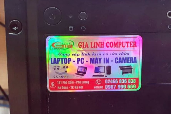 Mẫu tem dán máy tính hologram