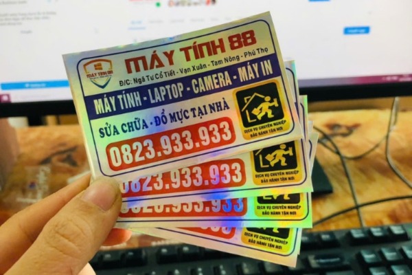 Mẫu tem dán máy tính chuyên nghiệp