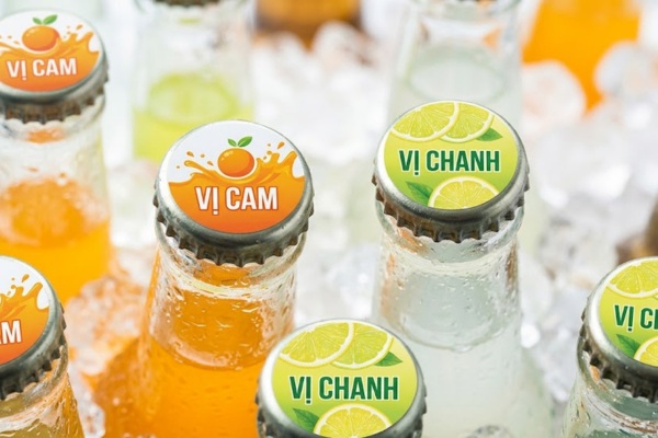 Tem hương trái cây dán nắp chai đẹp mắt