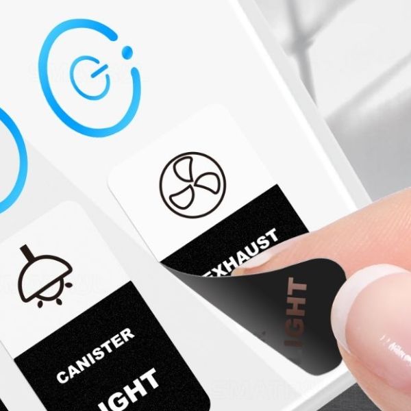 In tem nhãn dán công tắc đẹp, giá rẻ tại Hà Nội