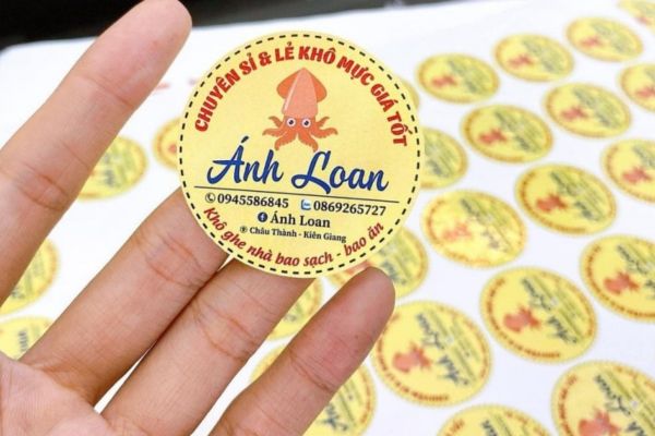 Mẫu tem nhãn mực khô đẹp, chất lượng cao