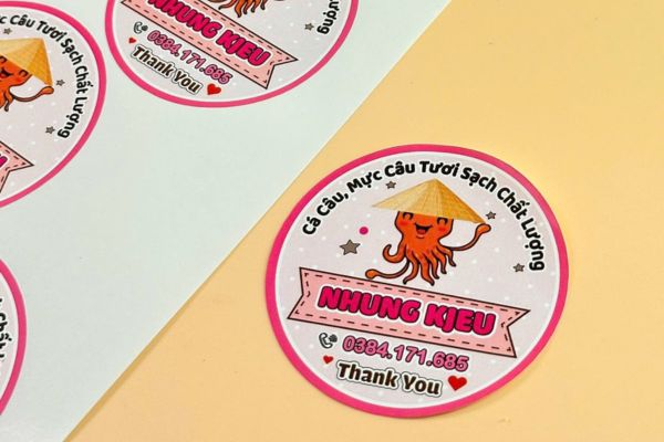 Mẫu tem nhãn mực khô đẹp, chất lượng cao